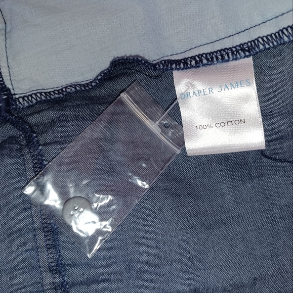 🆕Draper James Chambray Tie Waist Jumpsuit in Dark Wash Womens Size Large NEW! - Picture 8 of 11